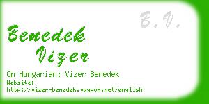 benedek vizer business card